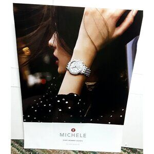 2017 Michele Watch Print Ad Sidney Collection Womens Timepiece